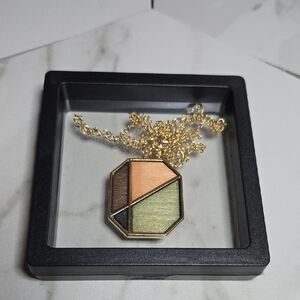 Geometric Gold Pendant Necklace